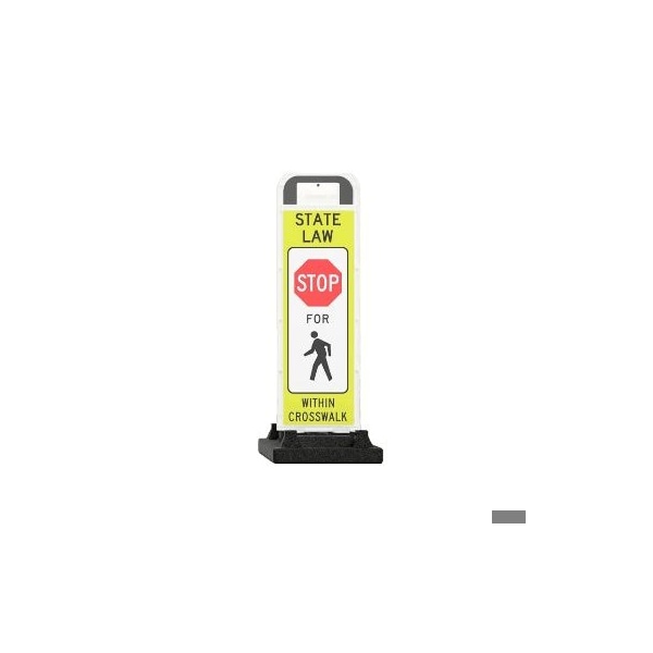 Replacement Insert Panel Pair, STOP FOR PEDESTRIAN Crosswalk Sign, PR